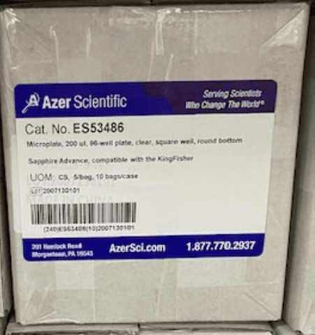 Azer Scientific 96-DWP 200 мкл CS50 ПЛАСТИК Сапфир Advance