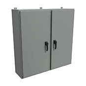Корпус: 48 x 48 x 12 дюймов, настенное крепление, углеродистая сталь (PN# HN4WM484812GY)