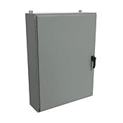 Корпус: 48 x 36 x 10 дюймов, настенное крепление, углеродистая сталь (PN# HW483610GYHK)