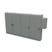 Enclosure: 90 x 158 x 18in, freestanding, carbon steel (PN# SCE-90XD4EW18G)
