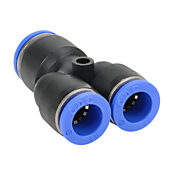 Pneumatic Push-to-connect Fitting: 5/pk, union Y reducer (PN# URY12M-10M)