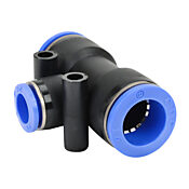 Pneumatic Push-to-connect Fitting: 3/pk, union tee reducer (PN# UTR16M-10M)