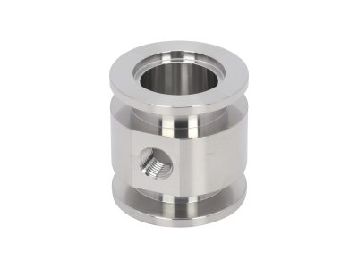 Тройник-переходник с фланцем ISO-KF, фланец NW25 на 0,125 дюйма с внутренней резьбой NPT, модель из нержавеющей стали: 100319403