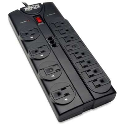 Tripp Lite Surge Protector Power Strip 12 Outlet 120V RJ11 8' Cord 2160 Joule