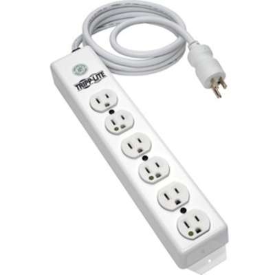 Tripp Lite Power Strip Medical 120V 5-15R-HG 6 Outlet 15ft Cord Metal