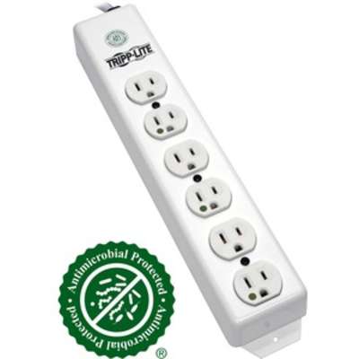 Tripp Lite Safe-IT Medical-Grade Power Strip, UL 1363, 6x Hospital-Grade Outlets, 6ft Cord