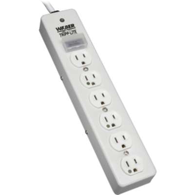 Tripp Lite Surge Protector Strip Medical RT Angle Plug 6 Outlet 6ft Cord