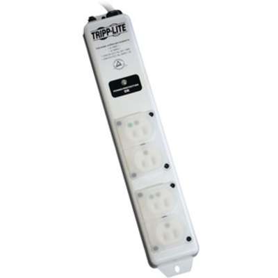 Tripp Lite Surge Protector Power Strip Hospital Medical 4 Outlet 6' Cord Fo