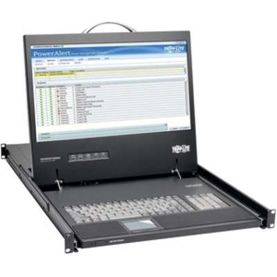 Tripp Lite 1U Rack-Mount Console with 19' LCD, 1920 x 1080 (1080p), DVI or VGA Video, TAA