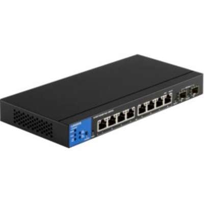 Linksys 8-Port Managed GB PoE+ Switch 2 1G SFP 110W TAA