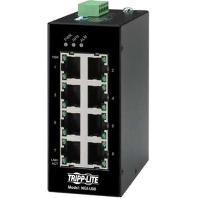 Tripp Lite Ethernet Switch Unmanaged 8-Port Industrial 10/100/1000 Mbps DIN