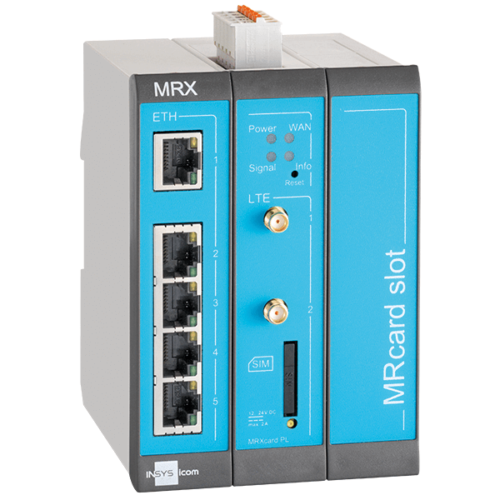INSYS icom MRX3 LTE 1.1 Модульный сотовый маршрутизатор 4G/3G/2G (Европа) с 1 слотом для карты MRcard