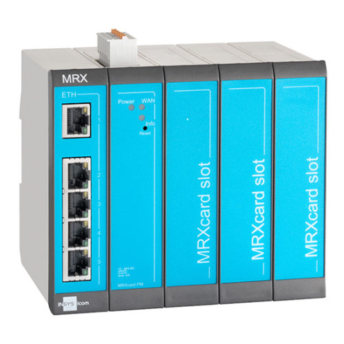 INSYS icom MRX5 LAN Модульный промышленный маршрутизатор Lan-to-Lan с 3 слотами для карт MRcard