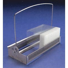 Staining rack for large microscope slides, 50 slides