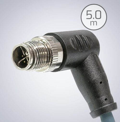 Кабель M12-RJ45 IP67 Cat6a [прямой угол, вниз] — 5 м, темно-зеленый