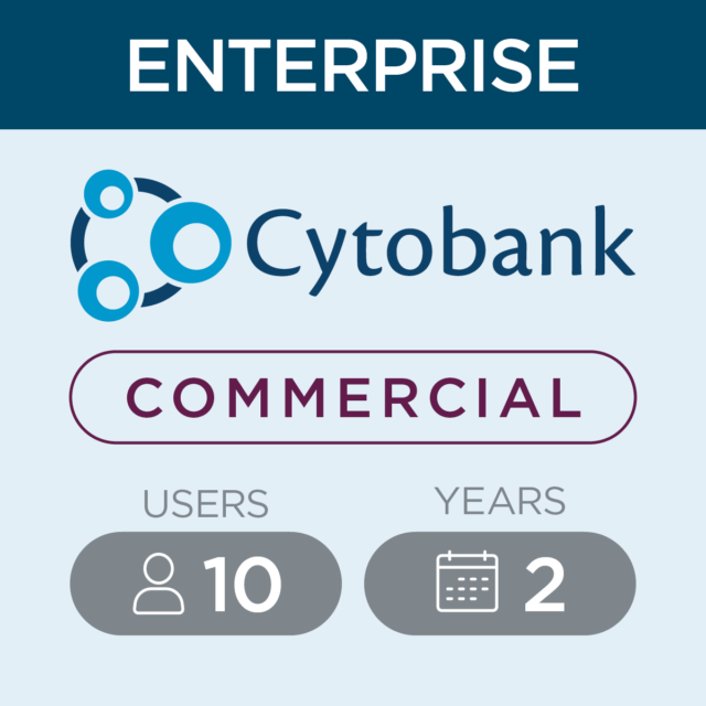 Лицензия коммерческого предприятия Cytobank, 10 пользователей, 2 года