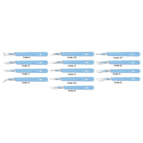 Swann-Morton scalpel with plastic handle, stainless steel, sterile (EMS)