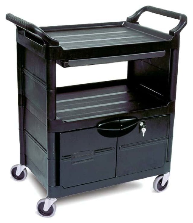 Универсальная тележка Rubbermaid™ с запирающимися дверцами