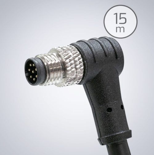 8-контактный кабель M8 GPIO [прямой угол, вниз (Triton) / вверх (Atlas Helios)] — 15 м
