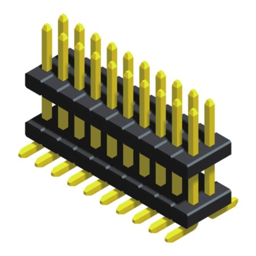 5PH3DMA25-2XXXXXNXU-00 Контактный разъем 1,27 мм SQ Pin = 0,4 мм 2 ряда H = 2,5 мм стек SMT Тип