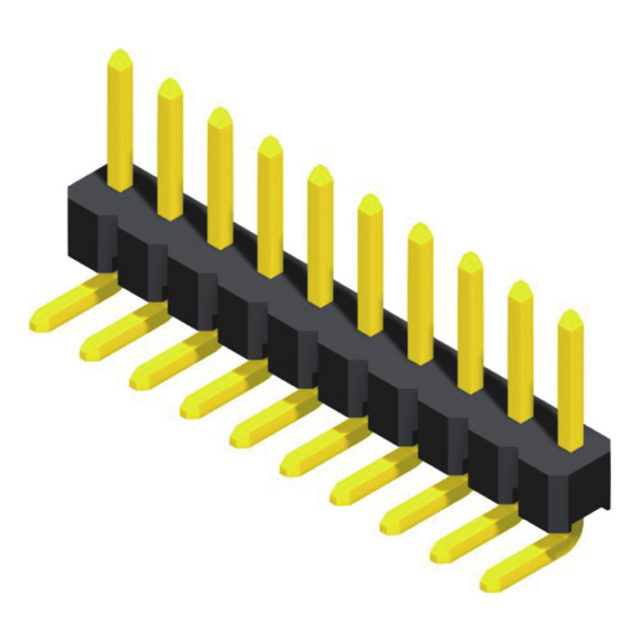 5PH1RLA25-1XXXXXNNXX-00 Контактная колодка 2,54 мм, 1 ряд, высота = 2,5 мм, эксцентриковый прямоугольный тип