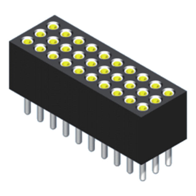5MS3S38/41N-3XXXXBTU-0640-01 Головка машинного штифта 1,27 мм, прямая, 3 ряда