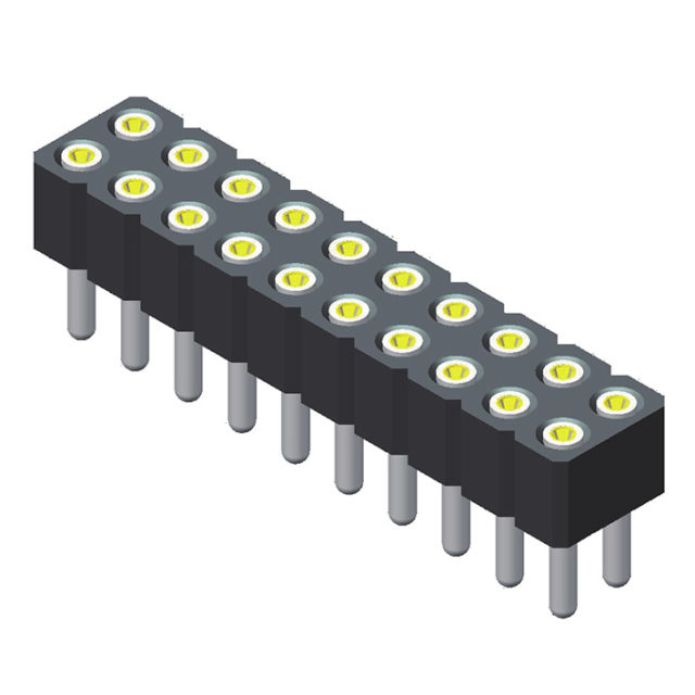 5MS2S28N-2XXXXBTU-0650-01 Торцевая головка 2,0 мм, прямая, 2 ряда, длина = 6,5