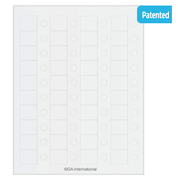 Permanent Cryo-LazrTAG cryogenic laser printer label sheets, mixed shape