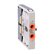Pneumatic Modular Plate: intermediate, blind, (2) 5/16 inch (8 mm) push-to-connect tubing inlet(s) (PN# CMV-D2X-3X)