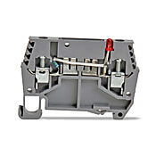 Клеммная колодка с винтовой защитой цепи: 50 шт/уп, серые, 24–12 AWG (PN# DN-FE2L12)