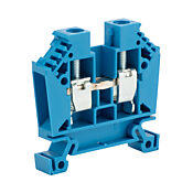 Винтовая одноуровневая проходная клеммная колодка: 50 шт/уп, синяя, 18-6 AWG (PN# DN-T6B)