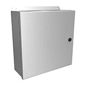 Корпус: 12 x 12 x 4 дюйма, настенное крепление, алюминий 5052-H32 (PN# EJ12124AL)