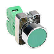 Кнопка 22 мм: без фиксации, зеленая, IP65 (PN# GCX1102)