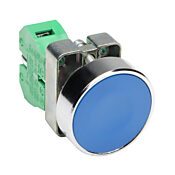 Кнопка 22 мм: без фиксации, синяя, IP65 (PN# GCX1124)