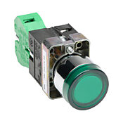 Кнопка 22 мм: без фиксации, зеленая, IP65 (PN# GCX1202-24)