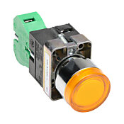 Кнопка 22 мм: без фиксации, желтая, IP65 (PN# GCX1203-120L)