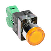 Кнопка 22 мм: без фиксации, желтая, IP65 (PN# GCX1203-24)