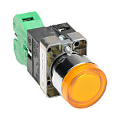 Кнопка 22 мм: без фиксации, желтая, IP65 (PN# GCX1203-24L)