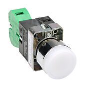 Кнопка 22 мм: без фиксации, белая, IP65 (PN# GCX1206-120L)