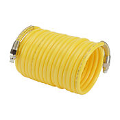 Pneumatic Coiled Hose: .47in outside diameter, 3/8in inside diameter (PN# HN38C14-25YEL)