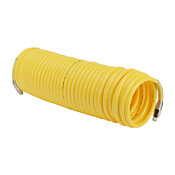 Pneumatic Coiled Hose: .47in outside diameter, 3/8in inside diameter (PN# HN38C14-50YEL)