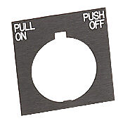 Табличка с легендой: «PULL ON PUSH OFF» (PN # HT8PP5)