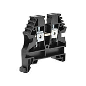 Винтовая одноуровневая проходная клеммная колодка: 25 шт/уп, черные, 26-10 AWG (PN# KN-T10BLK-25)