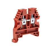 Винтовая одноуровневая проходная клеммная колодка: 25 шт/уп, красная, 26-10 AWG (PN# KN-T10RED-25)