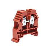 Винтовая одноуровневая проходная клеммная колодка: 25 шт/уп, красная, 16-6 AWG (PN# KN-T6RED-25)