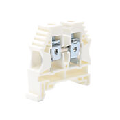 Винтовая одноуровневая проходная клеммная колодка: 25 шт/уп, белые, 16-6 AWG (PN# KN-T6WHT-25)
