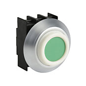 Кнопка 22 мм: без фиксации, зеленая, IP67 и IP69K (PN# NDTGN)