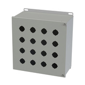 Корпус кнопки: 12 x 12 x 6 дюймов, настенное крепление, углеродистая сталь (PN# SCE-16PBH)