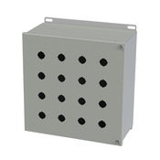 Корпус кнопки: 12 x 12 x 6 дюймов, настенное крепление, углеродистая сталь (PN# SCE-16PBHI)