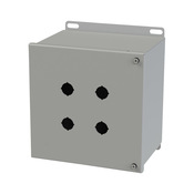Корпус кнопки: 8 x 8 x 6 дюймов, настенное крепление, углеродистая сталь (PN# SCE-4SPBHI)